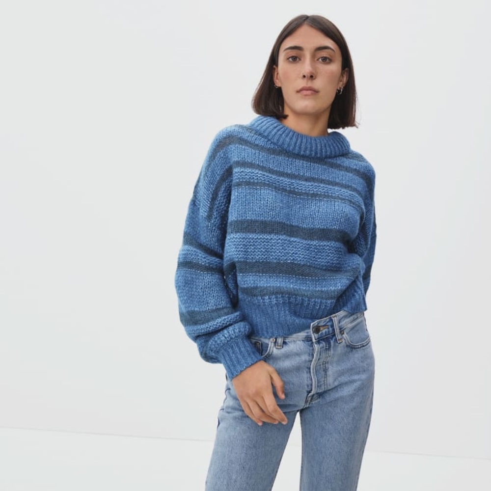 Everlane merino wool & alpaca  puff sweater